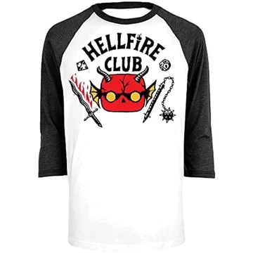 Funko POP! Tee: Stranger Things - Hellfire Club 3/4 ujjú póló (XL)
