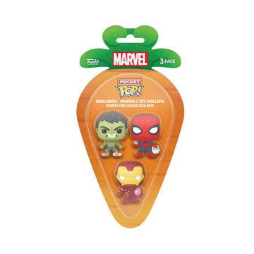 Carrot Pocket Funko POP!: Marvel - Spider-Man & Iron Man & Hulk 3PK figura