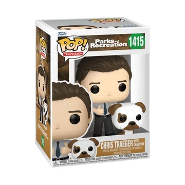 Funko POP!&amp;Buddy: Parks and Recreation - Chris w/Champion figura