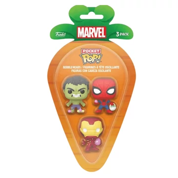 Carrot Pocket Funko POP!: Marvel - Spider-Man &amp; Iron Man &amp; Hulk 3PK figura