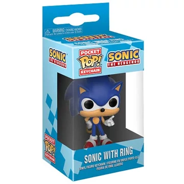 Funko Pocket  POP! Keychain: Sonic: Sonic w/ Ring kulcstartó