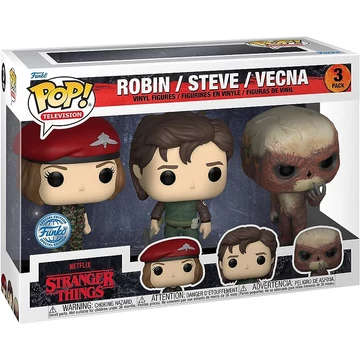 Funko POP! 3-Pack Television: Stranger Things - Robin, Steve &amp; Vecna figura