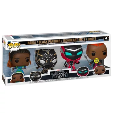 Funko POP! 4-Pack Marvel: Black Panther Wakanda Forever - Nakia, Black Panther, Ironheart MK 2, Okoye figura