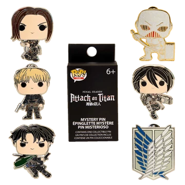 Funko POP! Attack on Titan blind pin set kitűző
