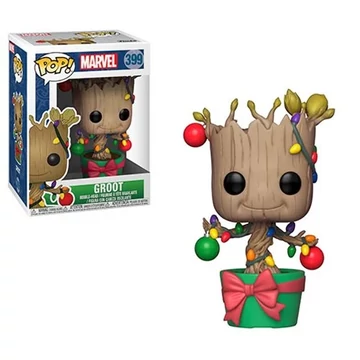 Funko POP! Bobble: Marvel: Holiday Groot w/ Lights & Ornaments figura
