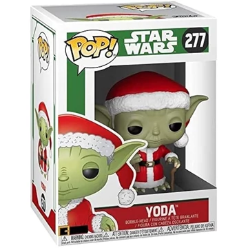 Funko POP! Bobble Star Wars - Holiday Santa Yoda figura #277
