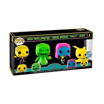 Funko POP! Disney: The Nightmare Before Christmas - 4 pack figura (Blacklight)