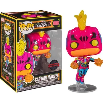 Funko POP! Marvel Captain Marvel: Black Light - Captain Marvel figura #908