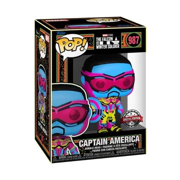 Funko POP! Marvel: The Falcon and The Winter Soldier - Captain America (Blacklight) figura #987