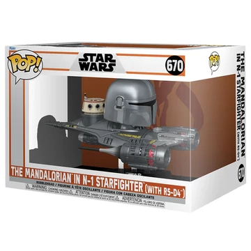 Funko POP! Rides: The Mandalorian – The Mandalorian in N-1 Starfighter figura #670