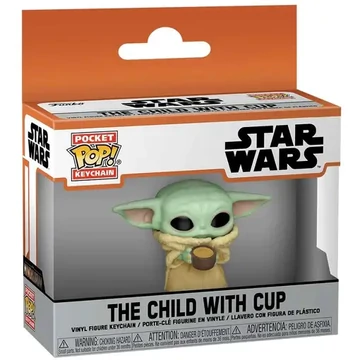 Funko POP! Mandalorian - Child w/Cup kulcstartó