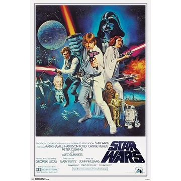 STAR WARS (NEW HOPE ONE SHEET) - FRAMED