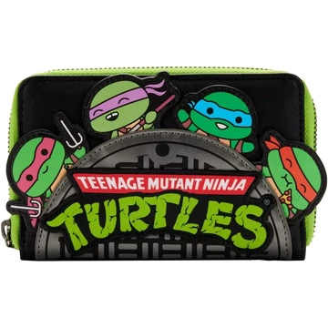 Loungefly TMNT körbe cipzáras pénztárca