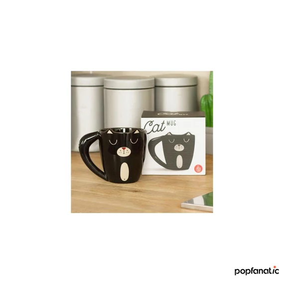 Thumbs Up Fekete macska bögre