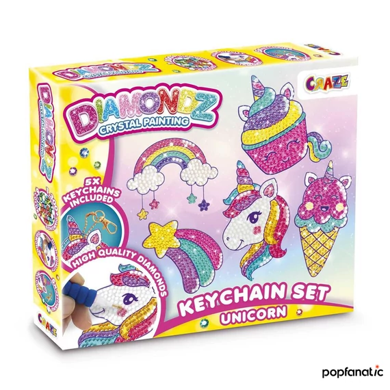 Craze DIAMONDZ - Unikornis kulcstartó szett
