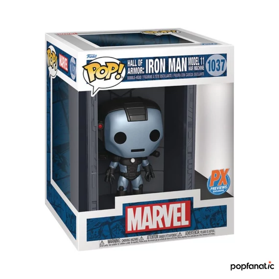Funko Pop! Deluxe: Marvel Hall of Armor: Iron Man Model 11 War Machine (Mettalic) #1037