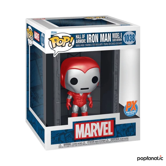 Funko Pop! Deluxe: Marvel Hall of Armor: Iron Man Model 8 Silver Centurion (Mettalic) #1038