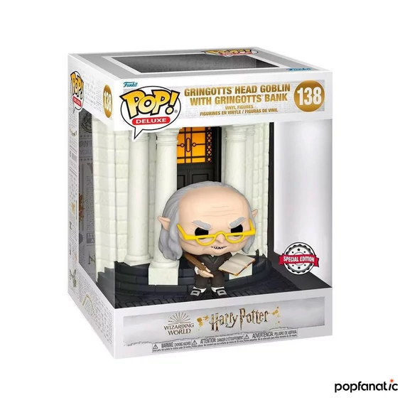 Funko POP! Deluxe: Harry Potter Diagon Alley - Gringott Bank with Head Goblin figura #138
