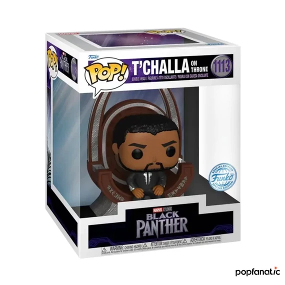 Funko Pop! Deluxe Marvel: Black Panther - T’Challa on Throne figura #1113