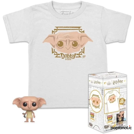Funko Pocket Pop! & Tee: Harry Potterr - Dobby figura és gyerek póló (L)