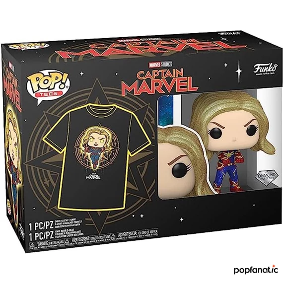 Funko Pocket Pop! & Tee: Marvel - Captain Marvel figura és póló (S)