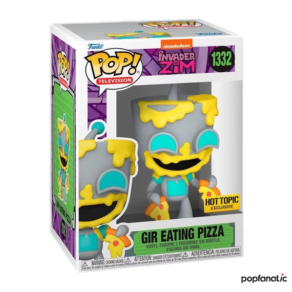 Funko Pop! Television: Invader Zim - Gir Eating Pizza (SE) #1332 figura