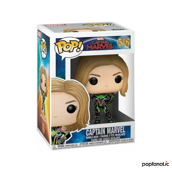 Funko Pop! Marvel: Captain Marvel - Captain Marvel (Neon Suit) figura #516
