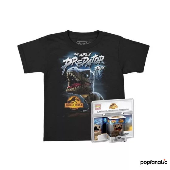 Funko Pocket Pop! & Tee: The Apex Predator - T.rex figura és gyerek póló (L)