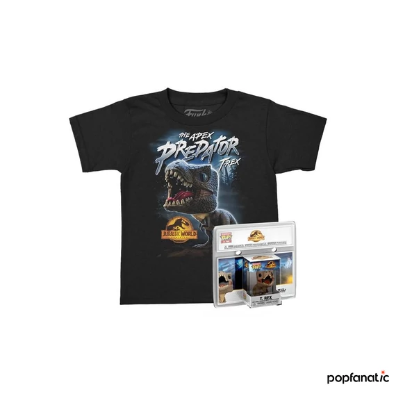 Funko Pocket Pop! & Tee: The Apex Predator - Trex figura és gyerek póló (XL)