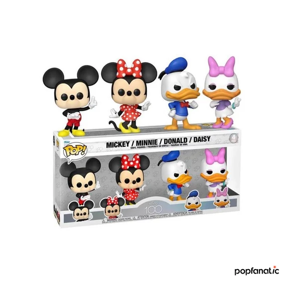 Funko Pop! 4-Pack: Disney 100th: Mickey / Minnie / Donald / Daisy figura