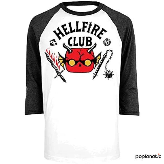Funko POP! Tee: Stranger Things - Hellfire Club 3/4 ujjú póló (XL)