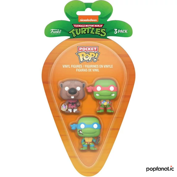 Carrot Pocket Funko POP!: Teenage Mutant Ninja Turtles - Leonardo & Raphael & Splinter 3PK figura