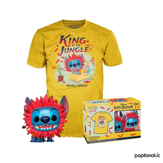 Funko POP! & Tee: Stitch Costume - Simba figura és póló (L)