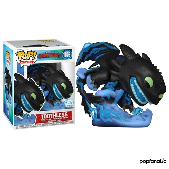 Funko POP! Animation: How To Train Your Dragon - Toothless w/Lightning figura