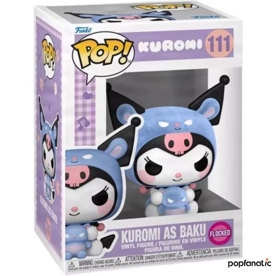 Funko POP! Sanrio: Kuromi - Kuromi as Baku (Flocked) figura