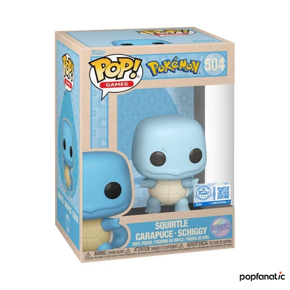 Funko POP Games: Pokemon- Squirtle(SftClr) figura