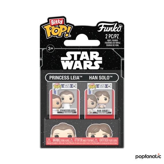 Funko Bitty POP! Star Wars: A Birodalom visszavág 2 darabos szett – Leia & Han