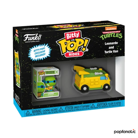 Funko Bitty POP! Rides: Teenage Mutant Ninja Turtles - Leonardo w/Turtle Van figura