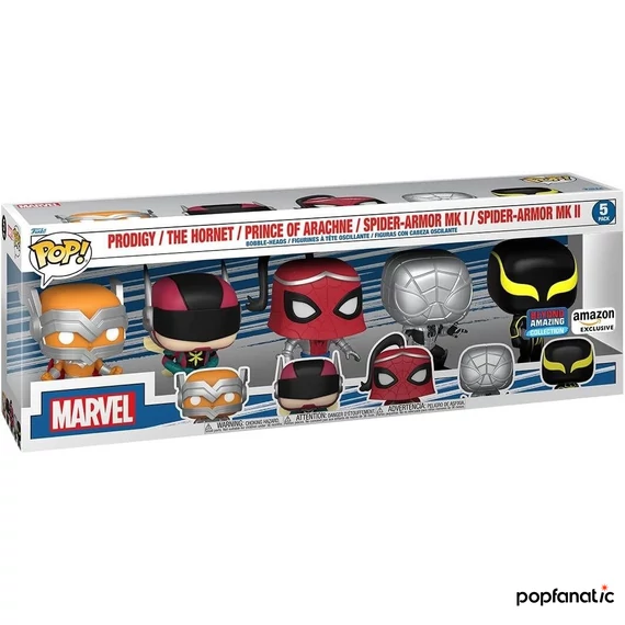 Funko POP! 5-Pack Marvel: Spider-Man - Prodigy / The Hornet / Prince of Arachne / Spider-Armor MK I / Spider-Armor MK II