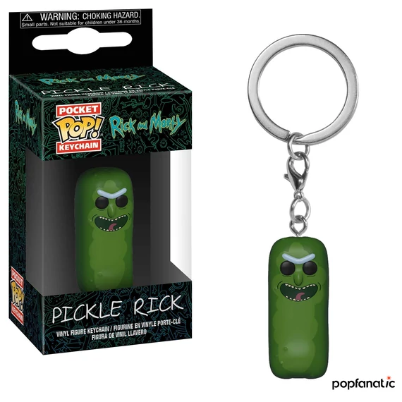 Funko POP! Animation: Rick & Morty - Pickle Rick kulcstartó