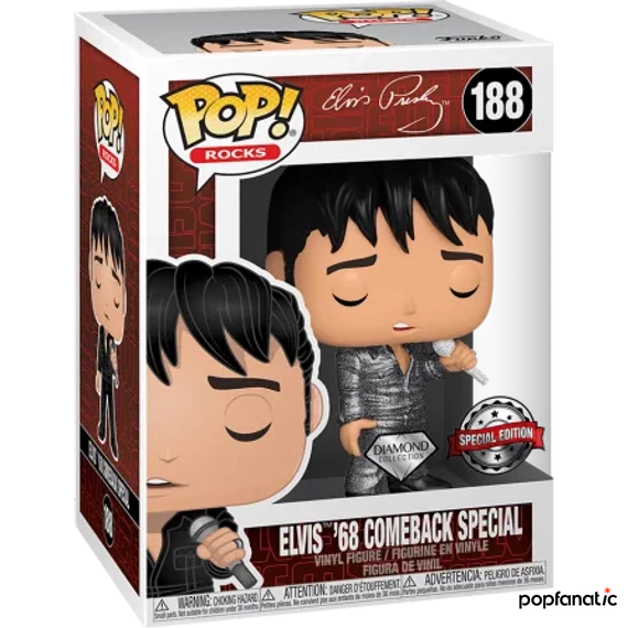 Funko POP! Rocks: Elvis - '68 Comeback Special figura #188