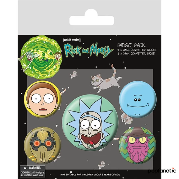 RICK AND MORTY (HEADS) kitűző