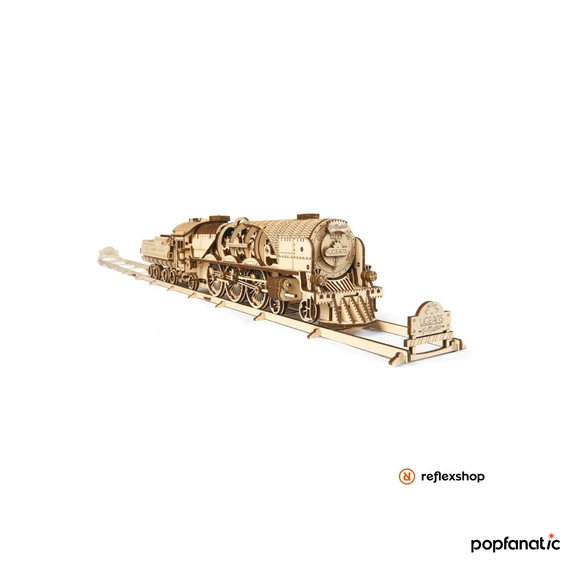 UGEARS V-Express vonat sínekkel - mechanikus modell